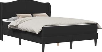 vidaXL Estructura De Cama Negro 140 X 190 Cm Cuero Sint&eacute;tico Vidaxl