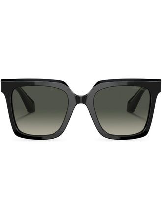 Giorgio Armani oversize-frame gradient-lenses sunglasses - women - Acetate - 52 - Black