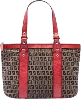 Fendi Pre-owned Canvas Tote - Dames - Vintage Shopper - Veelkleurig - ONE Size - Leer - Vintage