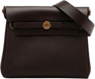 Herm&egrave;s Pre-owned Herbag - Dames - Vintage Schoudertas - Bruin - ONE Size - Leer - Vintage