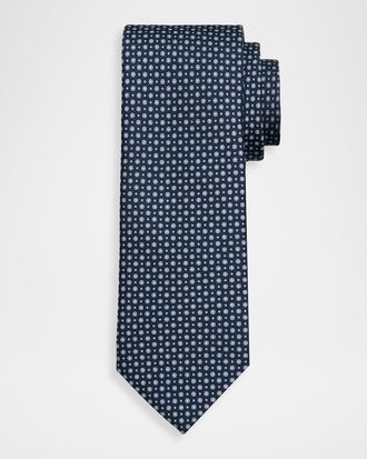 Brioni Men & apos;s Micro-Floral Silk Tie