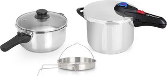 Orbegozo Orbegozo - Olla Acero Inoxidable 22cm 4+6l Hp 4566 D&uacute;o Express Tapa