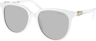 Swarovski SK6023D Asian Fit 103387 Womens Sunglasses White Size 56