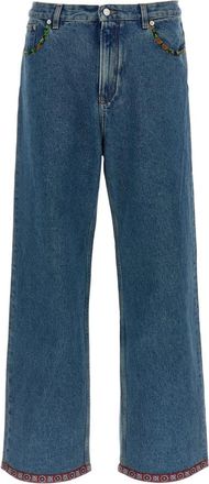 Valentino Garavani Heren, Jeans, Blauw, Maat: W32 Katoen