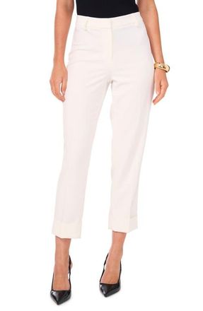 Vince Camuto Large Cuff Tailored Pants in New Ivory at Nordstrom, Size 00