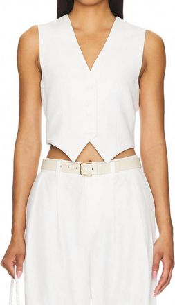 Enza Costa Womens Twill Vest In Off White