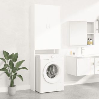vidaXL Mobile Per Lavatrice Bianco 64x25,5x190 Cm - Vidaxl