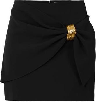 Elisabetta Franchi Rokken, Dames, Zwart, S, Polyester, Minirok met juweeldetails