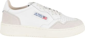 Autry White Medalist Low Suede Leather Sneakers