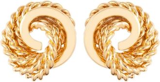 Susan Caplan Vintage 1980s Monet twisted clip-on earrings - women - Gold Plated - One Size