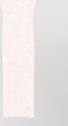 Rotate mesh tube dress with flower embroidery overlay