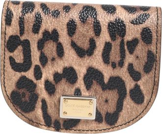 Dolce & Gabbana Kleine Portemonnee - Dames - Portefeuilles - Bruin - ONE Size - Leer - Accessoires