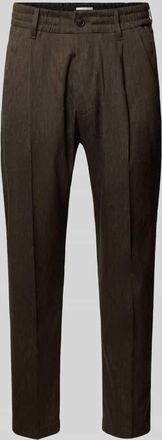 Drykorn Drykorn Hose mit B&uuml;gelfalte und elastischem Bund Modell CHASY in Dunkelbraun, Gr&ouml;&szlig;e 30/32