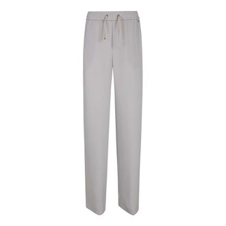 Herno Sweatpants, female, Beige, Size: XS Trousers in Casual Satin