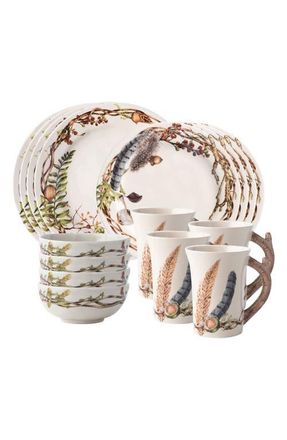 Juliska Forest Walk 16-Piece Ceramic Dinnerware Set in Caf Au Lait at Nordstrom