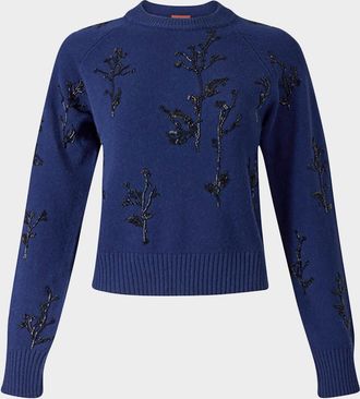 Altuzarra Paulie Beaded Crewneck Sweater
