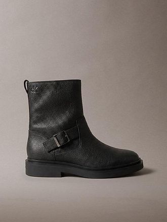 Calvin Klein Botas Biker De Piel