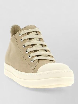Rick Owens low top lace up sneakers rubber sole