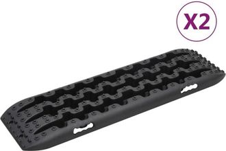vidaXL Vidaxl - Tablas De Tracci&oacute;n 2 Unidades Nailon Negro 106x30,5x7 Cm