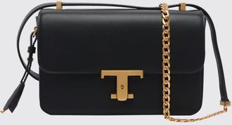 Tod's Mini borsa a spalla Flap T Timeless in pelle di vitello liscia