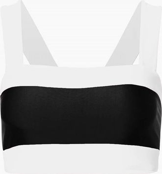 Goldbergh Womens Plonge Bikini Top In Black/white