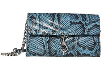 Rebecca Minkoff Womens Edie On Chain Wallet In Cement Blue