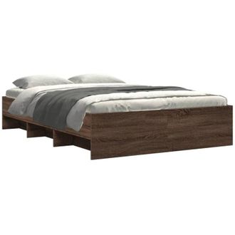 vidaXL Vidaxl - Estructura De Cama Sin Colch&oacute;n Madera Marr&oacute;n Roble 120x190 Cm
