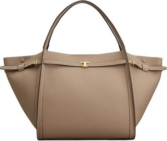 Tod's Beige Logo Medium Tote