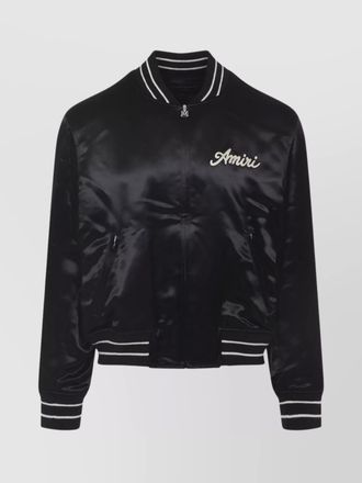 Amiri bomber jacket with ribbed cuffs and hem