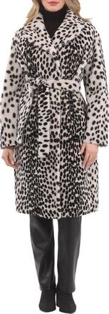 Gorski Genuine Shearling Short Coat, Reversible in Beige/black Spotted/gold at Nordstrom, Size X-Small