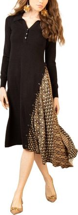 Hale Bob Long Sleeve Kynlee Midi Dress