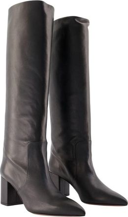 PARIS TEXAS Womens Anja 70 Boots - Paris Texas Leather Black Calfskin Shoes