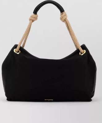 Prada fabric shopping bag gold tone hardware