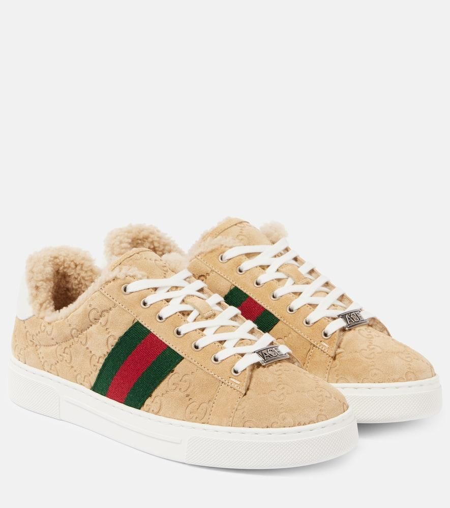 Basket gucci fourrure on sale