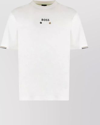 HUGO BOSS ribbed crew-neck t-shirt in cotton