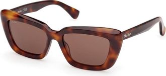Max Mara Elizabeth Zonnebrillen - Dames - Zonnebrillen - Bruin - 54 MM - Accessoires