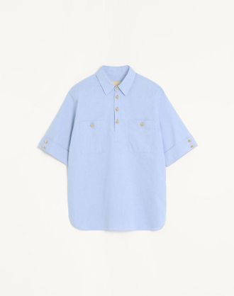 Valentino Oxford Cotton Polo Shirt