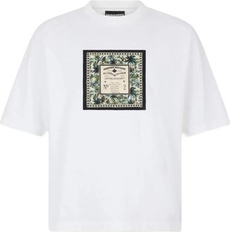 Dsquared2 Foulard Patch T-shirt - Heren - T-shirts - Wit - XL - Katoen - Tops