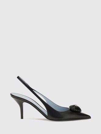 Valentino Garavani Coeur Royal Leather Slingback Court Shoes with VLogo Signature