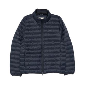 Calvin Klein Gewatteerd jack met logopatch - Heren - Jassen - Blauw - Maat: L