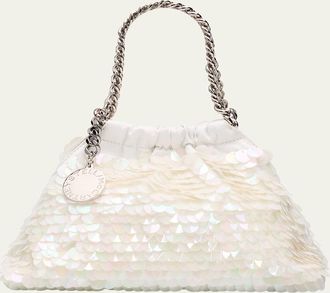 Stella McCartney Falabella Mini Sequined Drawstring Bag