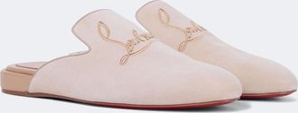 Christian Louboutin Navy Coolito Flat mules