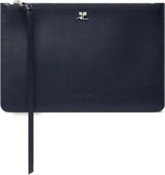 Courr&egrave;ges leather clutch bag - Blue
