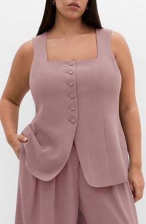 City Chic Abbie Vest in Cinnamon at Nordstrom, Size 22W
