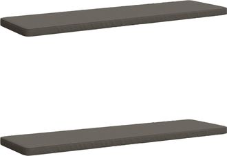 vidaXL Cojines Para Banco De 2 Piezas Vught 2 Uds. 100% Poli&eacute;ster Gris Vidaxl