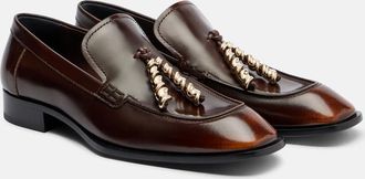 Loewe Embellished leather loafers