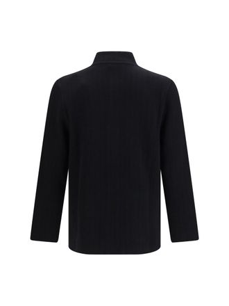 Lardini Ribbed Wool Jacket - Black