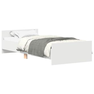 vidaXL Estructura De Cama Madera De Ingenier&iacute;a Blanca 75x190 Cm Vidaxl