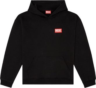Diesel Label Hoodie - Heren - Hoodies - Zwart - L - Katoen - Hoodies & sweatvesten