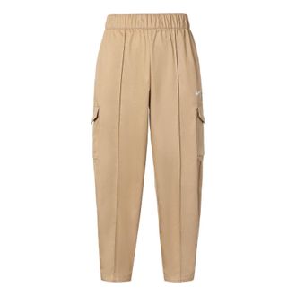 Nike (WMNS) Nike Sportswear Essentials Woven High Waist Long Pants/Trousers Yellow DD5984-200